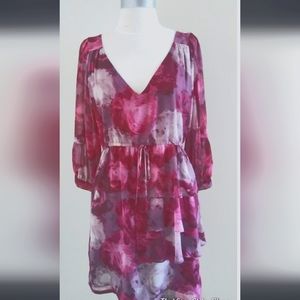 BCBGeneration Tiered Chiffon Ftess Size S